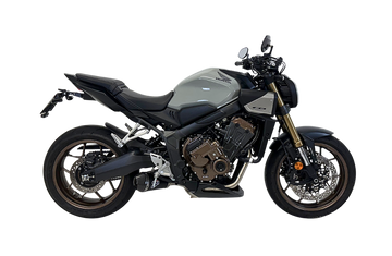 Termignoni Relevance Black Stainless Steel Full System for Honda CBR650R 2025-26. Carbon end cap, removable dB killer, weight saving, and race-inspired Termignoni styling.
