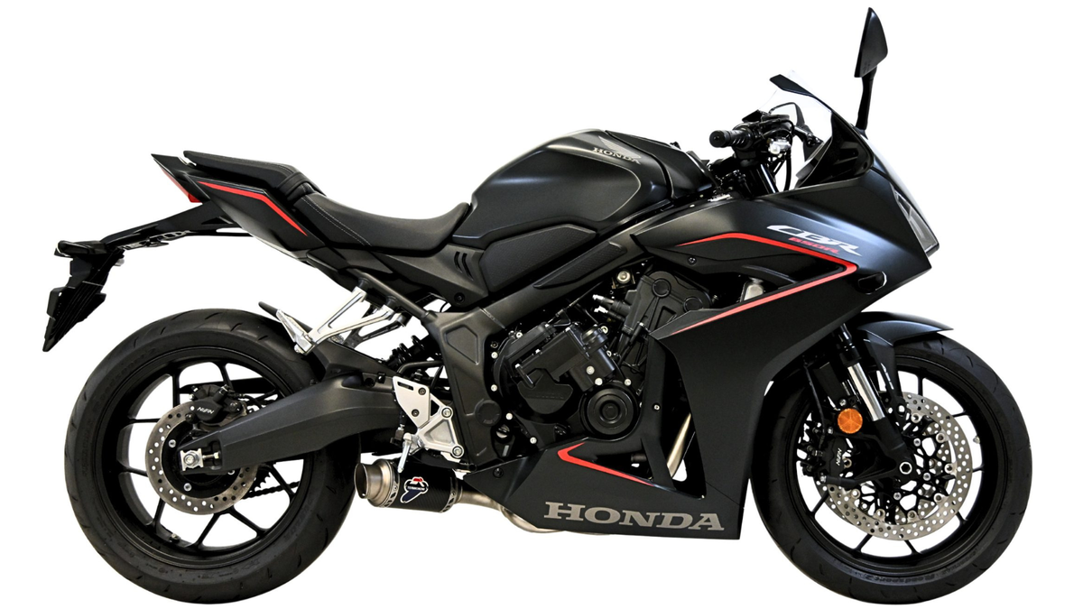 Termignoni Full Exhaust System with 9 Style Options for the Honda CB650R. Available at Motorcycle Performance Store.