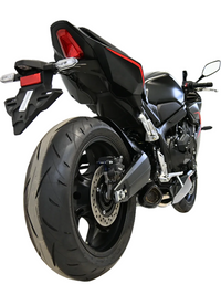 Termignoni Relevance Conical Black-Blue Titanium Full System installed on a Honda CBR650R 2018-26