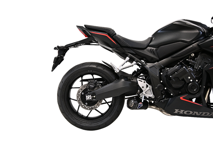 Termignoni GP2R-RHT Black Titanium Full System installed on a Honda CBR650R 2018-25