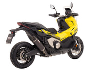 SC-Project oval carbon fibre slip-on silencer fitted to Honda X-ADV 750 2025-2026 with carbon heat shield
