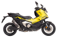 SC-Project SC1-X carbon fibre slip-on silencer fitted to Honda X-ADV 750 2025-2026 with carbon heat shield