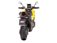 SC-Project SC1-X carbon fibre slip-on silencer fitted to Honda X-ADV 750 2025-2026 with carbon heat shield