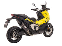 SC-Project SC1-R carbon fibre slip-on silencer fitted to Honda X-ADV 750 2025-2026 with carbon heat shield
