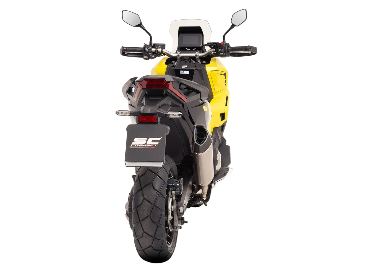 SC-Project SC1-R titanium slip-on silencer fitted to Honda X-ADV 750 with carbon fibre heat shield_4