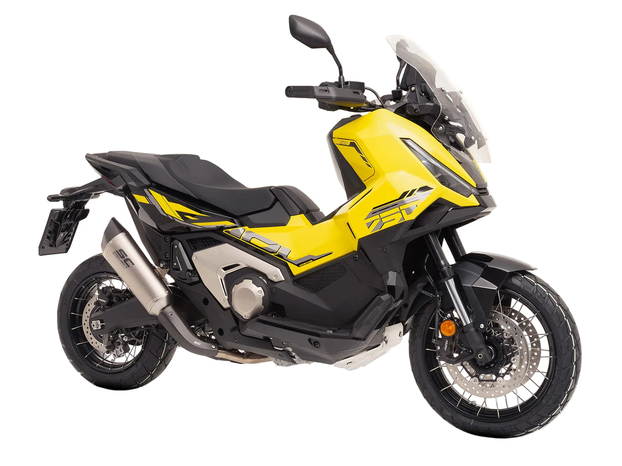 SC-Project SC1-R titanium slip-on silencer fitted to Honda X-ADV 750 with carbon fibre heat shield_5