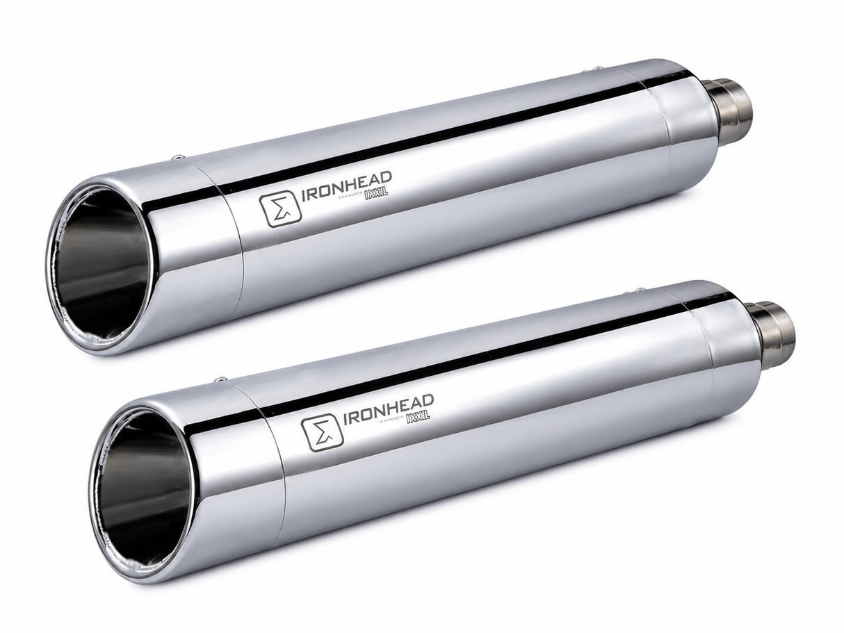 Ironhead HC2-1C Chrome Silencers BMW R18 B Transcontinental 2022-2023