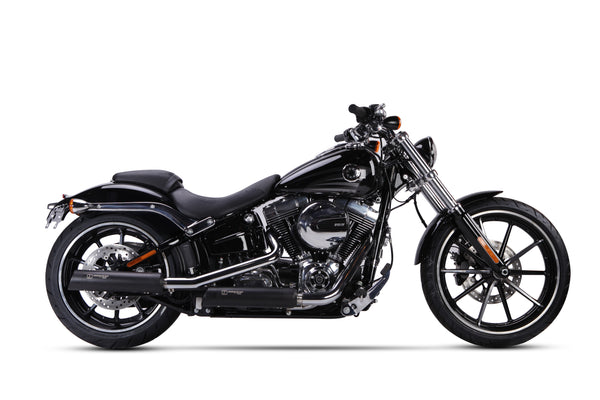 Ironhead HC1-3B Dual Black Silencers Harley Davidson Softail Breakout 2013-16