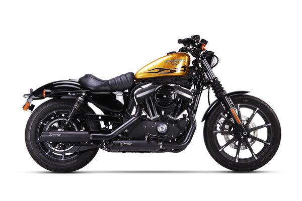 Ironhead HC1-3B Pair Of Black Silencers Harley Davidson Sportster 1200 2014-16
