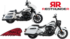 RedThunder Dual Slip-On Exhausts for the Indian Springfield (Dark Horse) (2021-26). Available at Motorcycle Performance Store.