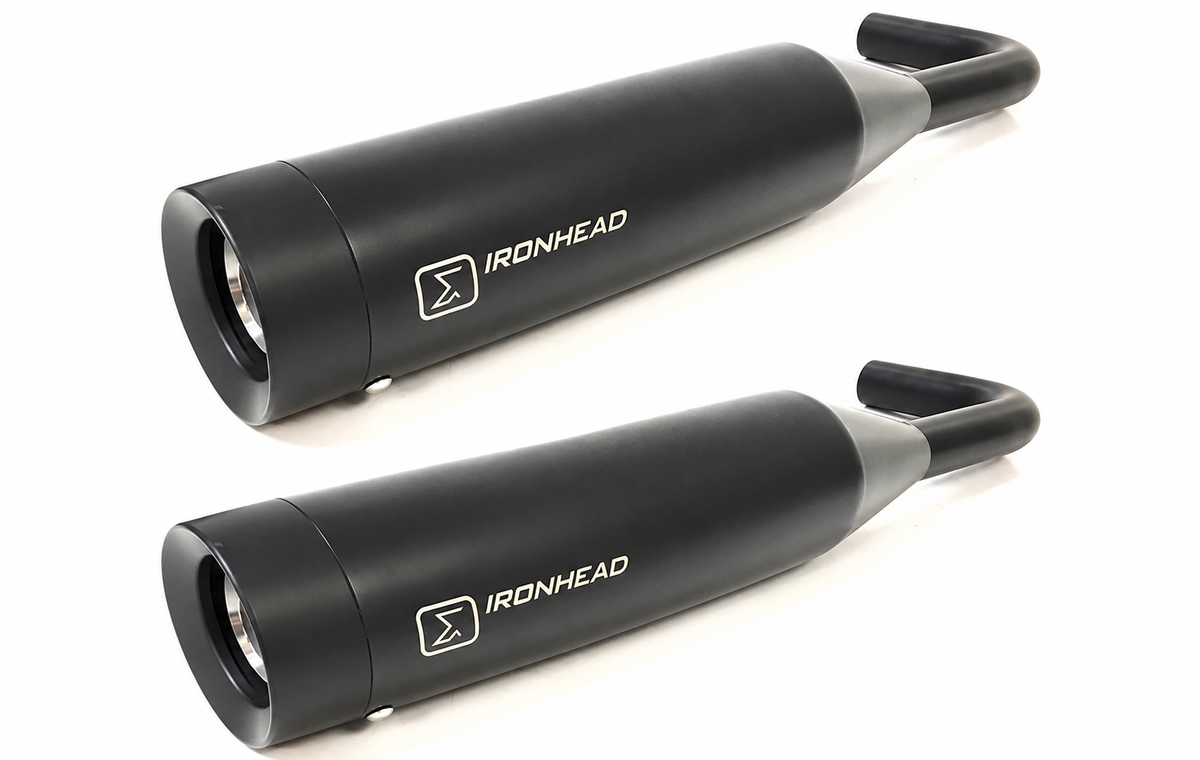 Ironhead Round Matt Black Silencers | Honda CB1100 (EX/RS) 2016-20 image 3