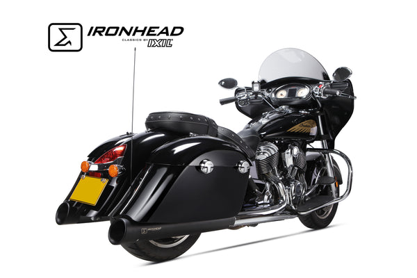Ironhead HC2-1B Dual Black Silencers Indian Chieftain 2015-20