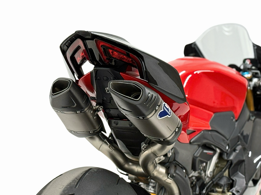 Termignoni underseat racing exhaust system for Ducati Panigale V4 2025-26 track-only performance exhaust