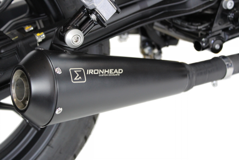 IRONHEAD Black Silencers Moto Guzzi V7 III 2017-20 - Motorcycle Performance Store 