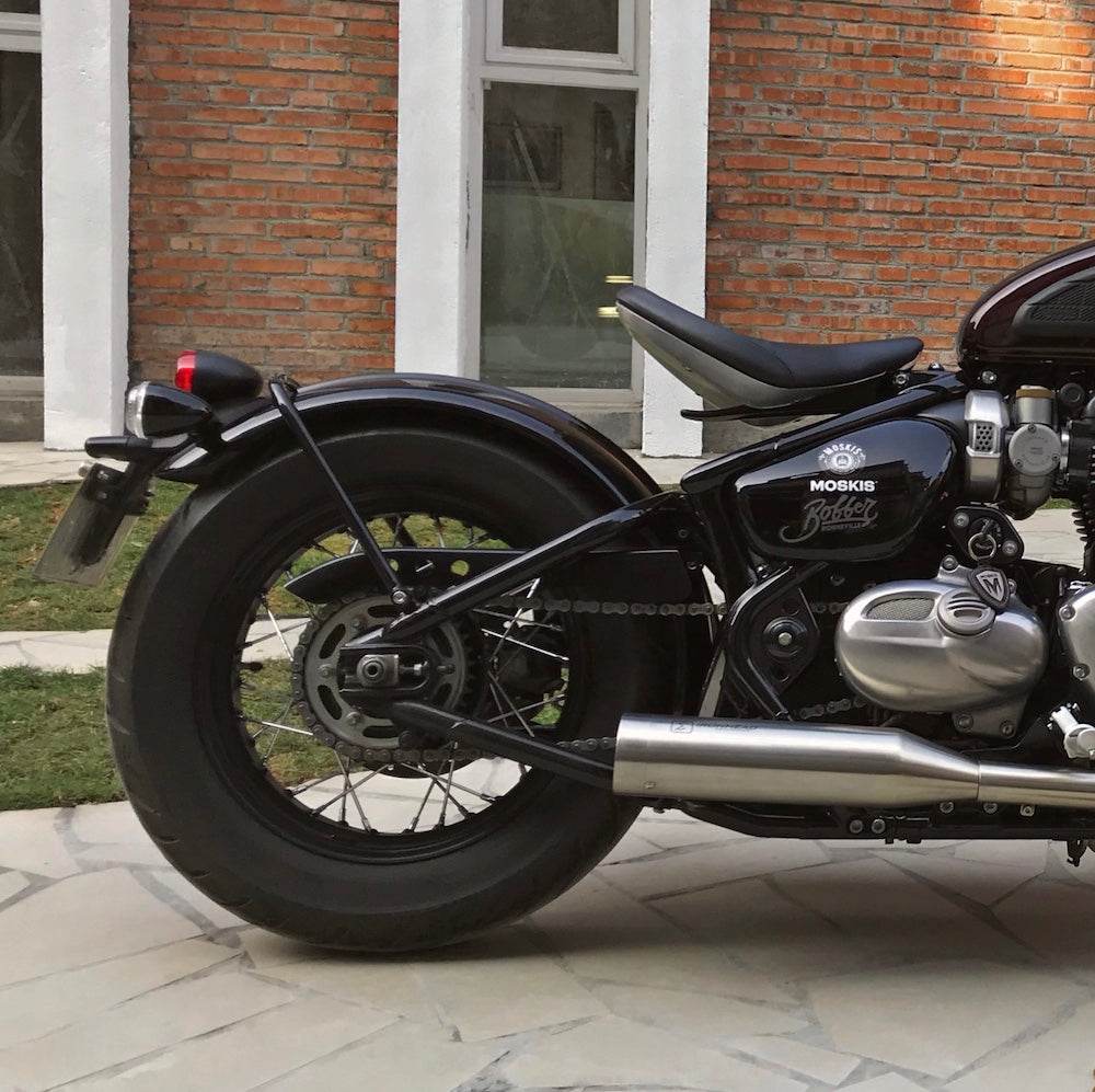 IRONHEAD HC1-3S Conical Silencers Triumph Bonneville Bobber 2017-22 - Motorcycle Performance Store