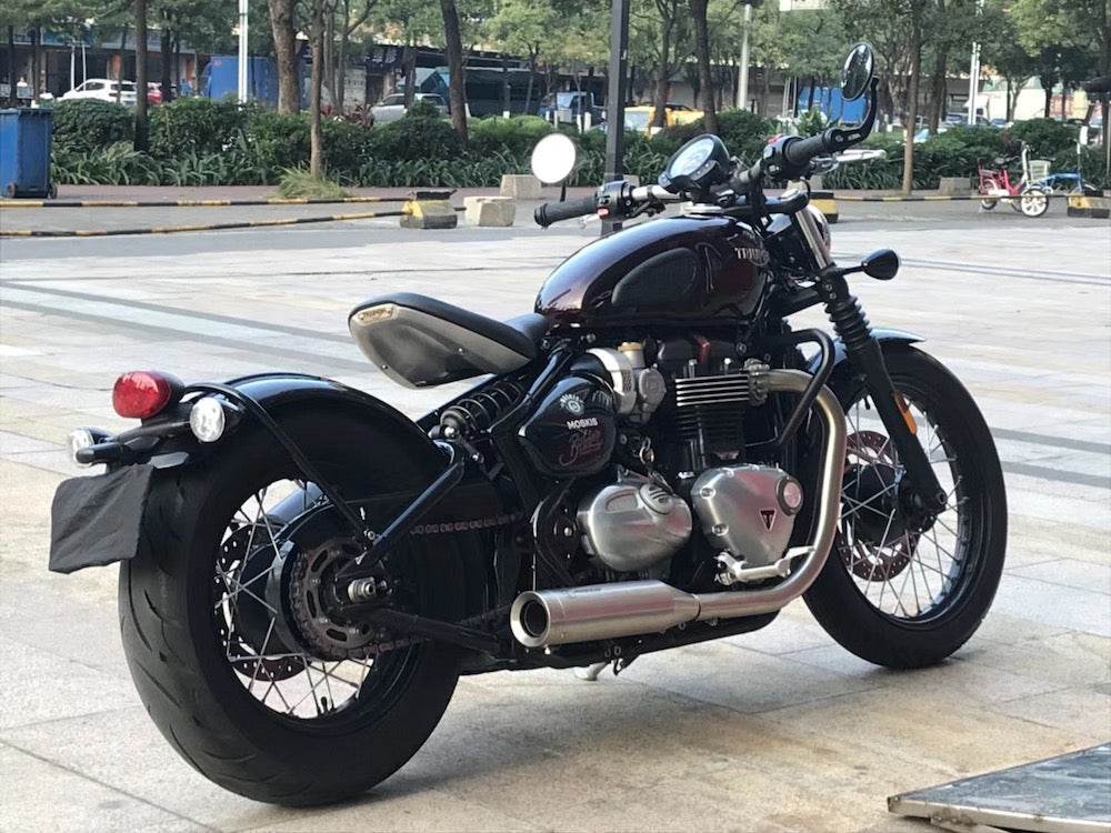 IRONHEAD HC1-3S Conical Silencers Triumph Bonneville Bobber 2017-22 - Motorcycle Performance Store