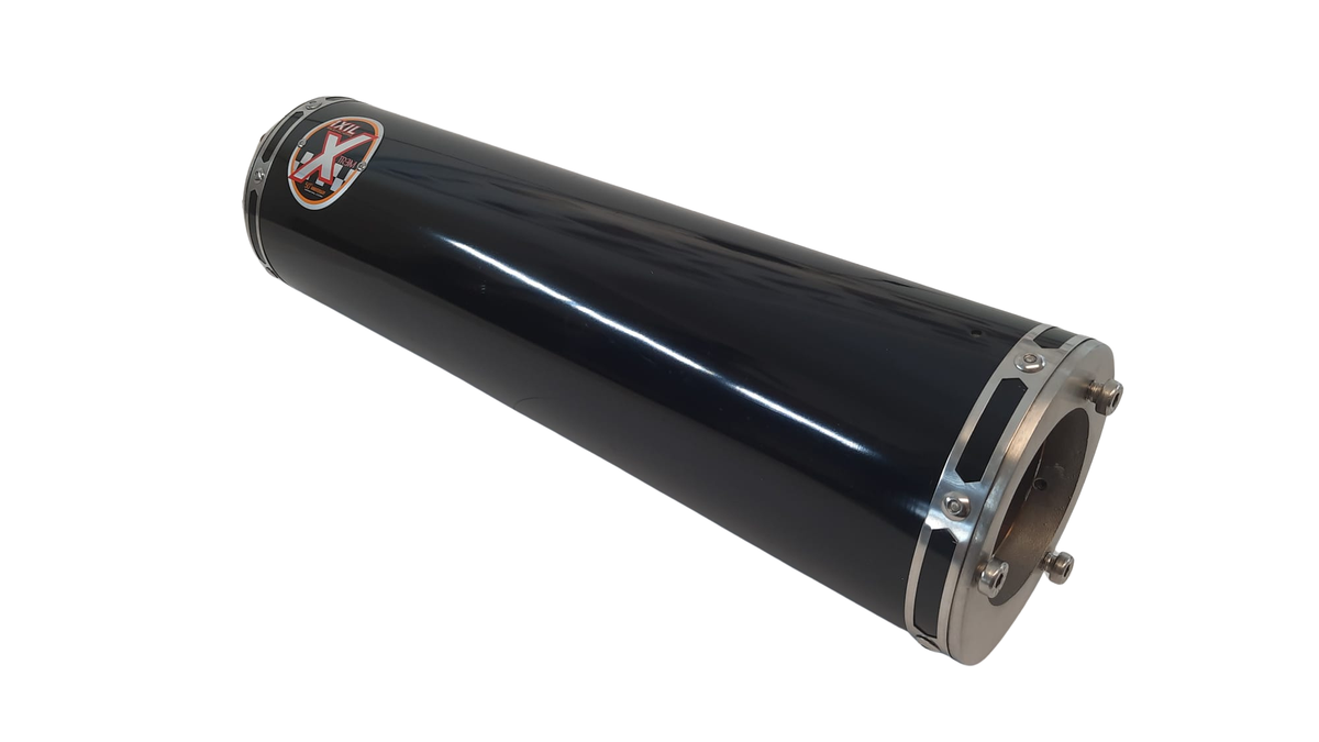 IXIL Xtrem Inox Evolution 50th Anniversary Bolt-On Silencer in Black. Available at Motorcycle Performance Store.