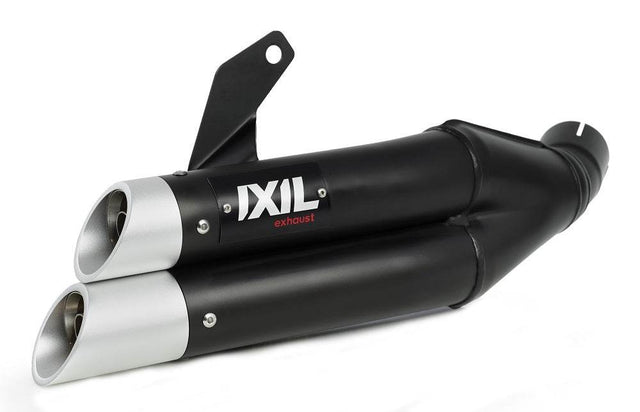 IXIL Hyperlow XL Black Dual Exit Silencer Kawasaki Z 750 R 2007-12 - Motorcycle Performance Store