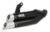 IXIL Hyperlow Xl Black Dual Exit Silencer Kawasaki Z750 (R) 2007-12