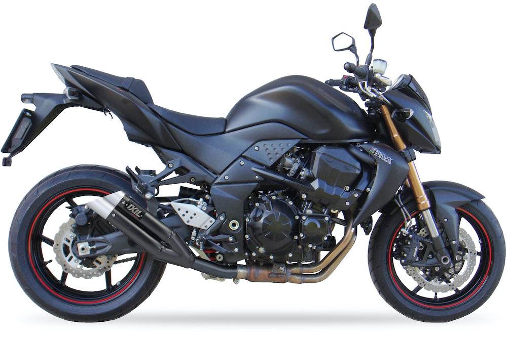 IXIL Hyperlow Xl Black Dual Exit Silencer Kawasaki Z750 (R) 2007-12 image 2