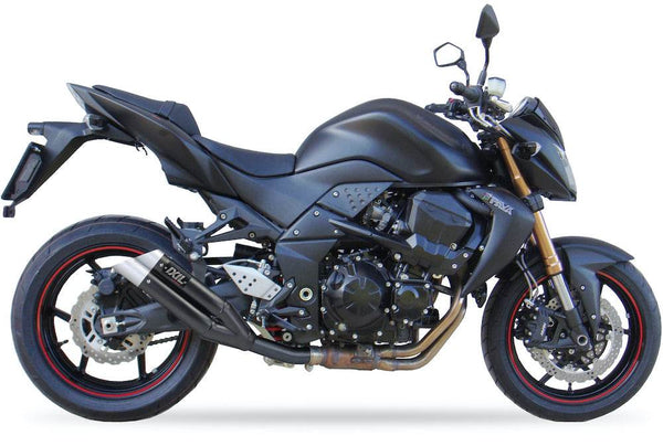 IXIL Hyperlow XL Black Dual Exit Silencer Kawasaki Z 750 R 2007-12 - Motorcycle Performance Store