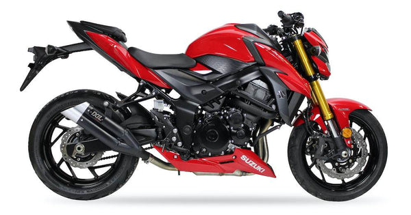 IXIL Hyperlow XL Black Dual Exit Silencer Suzuki GSX-S 750 - 2017-20 - Motorcycle Performance Store