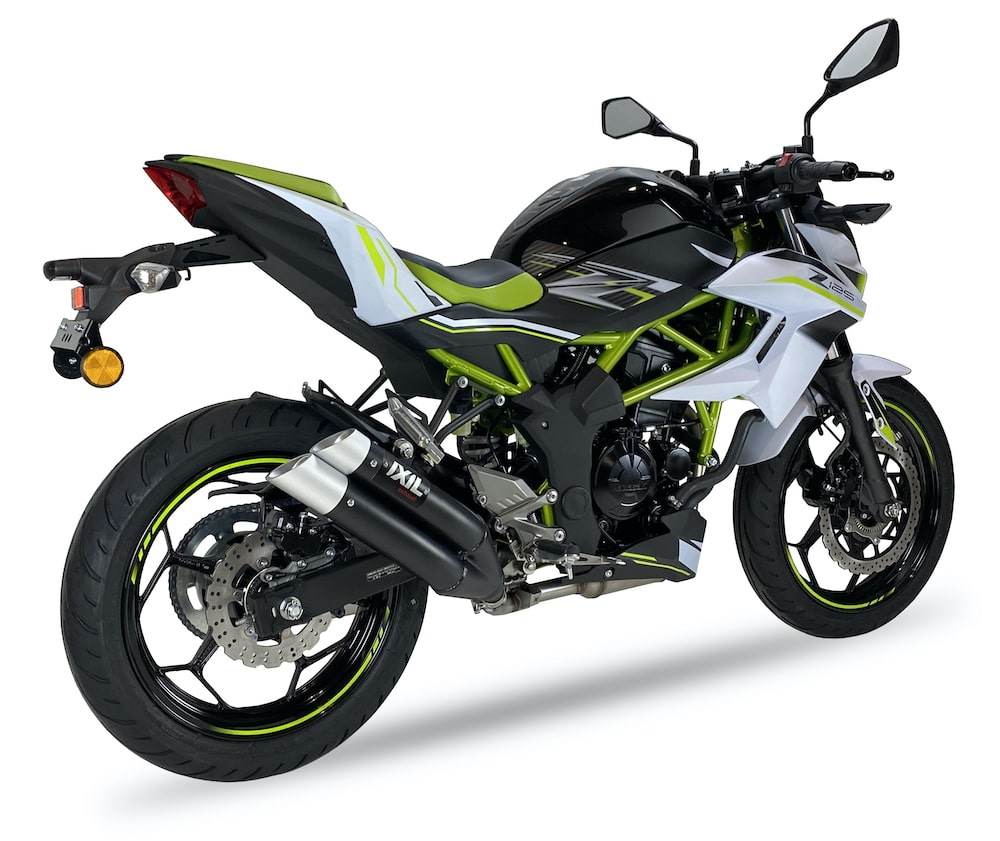 IXIL L3X Black Hyperlow Silencer Kawasaki Ninja 125 2019-21 - Motorcycle Performance Store