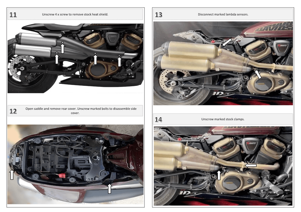 Ironhead Black Silencers Harley Davidson Sportster 1250 S 2021-24 - Motorcycle Performance Store