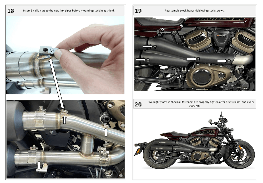 Ironhead Black Silencers Harley Davidson Sportster 1250 S 2021-24 - Motorcycle Performance Store
