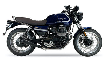 Ironhead Conical Black Silencers Moto Guzzi V7 Special 850 2021-24 - Motorcycle Performance Store