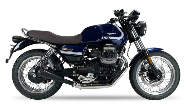 Ironhead Conical Black Silencers Moto Guzzi V7 Special 850 2021-24 - Motorcycle Performance Store