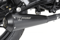 Ironhead Conical Black Silencers Moto Guzzi V7 850 Stone 2021-26