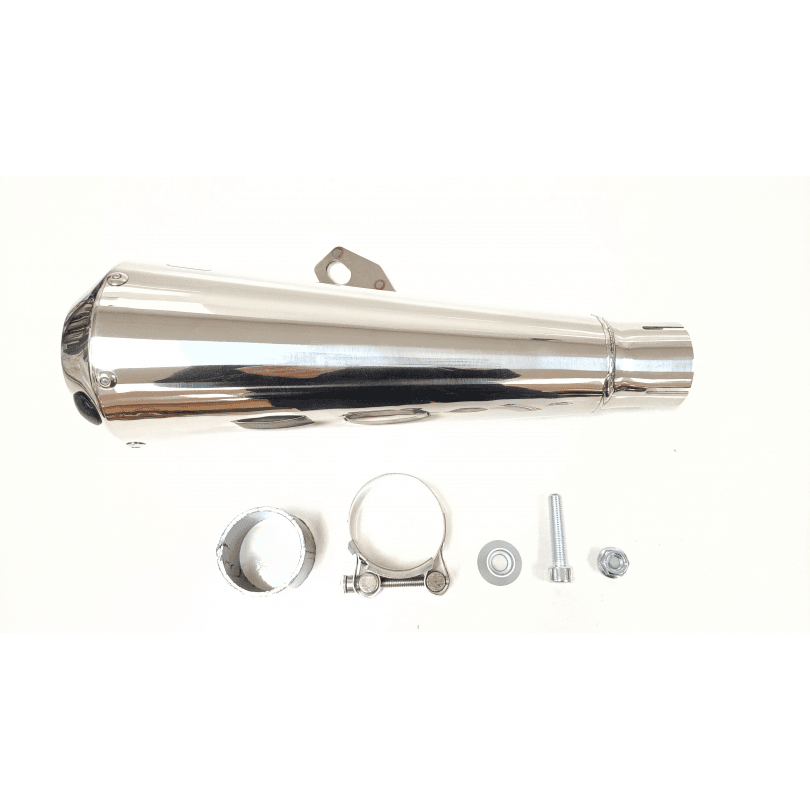 Ironhead Conical Inox Silencers Royal Enfield Continental GT 2018-25 - Motorcycle Performance Store