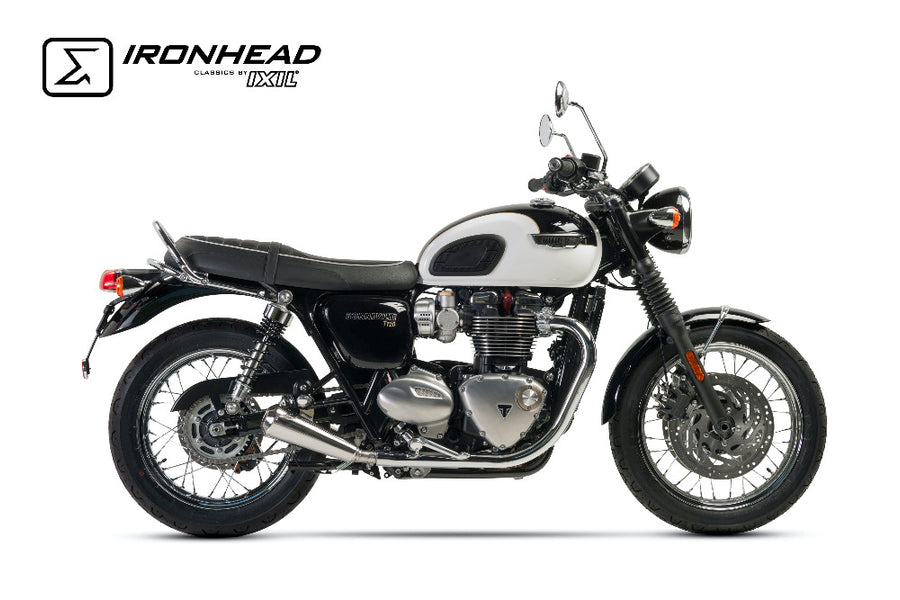 Ironhead OVC11 Conical Silencers | Triumph Bonneville T120 — Motorcycle  Performance Store