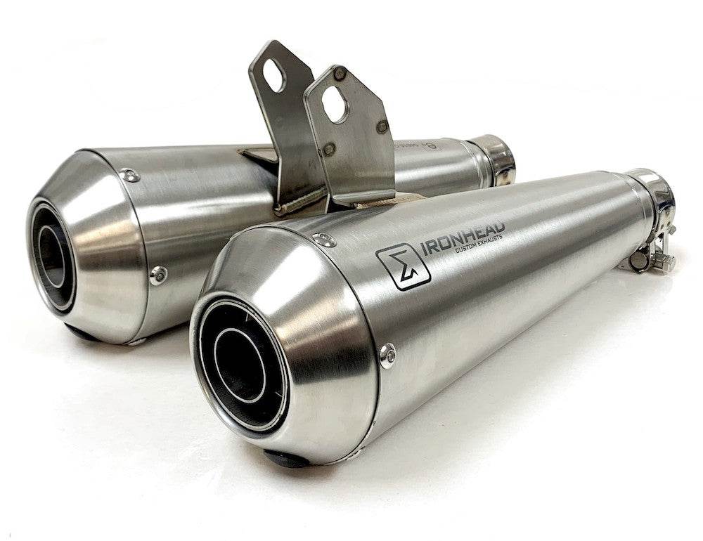 Ironhead OVC11 Conical Silencers Triumph Street Twin 2016-22 - Motorcycle Performance Store