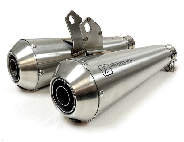 Ironhead OVC11 Conical Silencers Triumph Street Twin 2016-22 - Motorcycle Performance Store