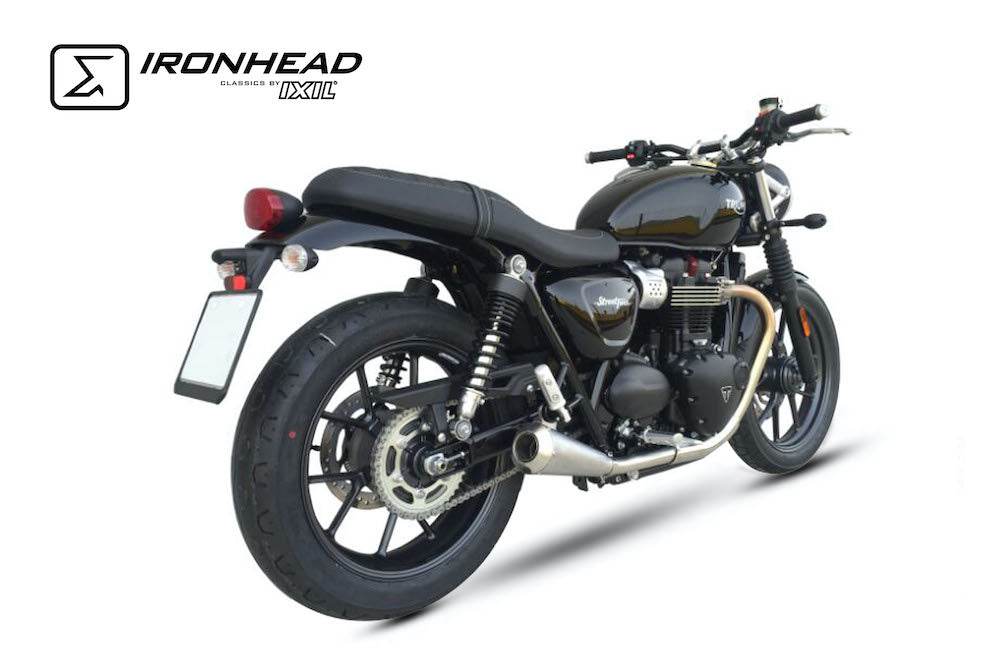 Ironhead OVC11 Conical Silencers Triumph Street Twin 2016-22 - Motorcycle Performance Store