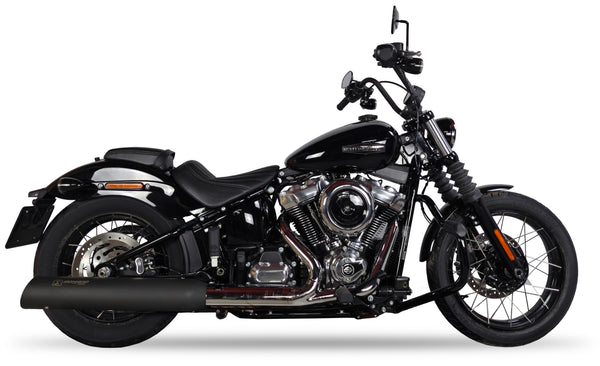 Ironhead Round Black Silencer Harley Davidson Street Bob 2025 - Slip on Silencer