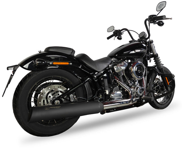 Ironhead Round Black Silencer Harley Davidson Street Bob 2025 - Slip on Silencer