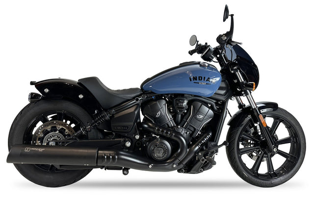 Ironhead Round Black Silencer Indian Scout 2024-25 - Motorcycle Performance Store