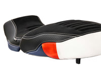 Isotta Comfort Pillion Seat Black/Blue/Red Trophy BMW R1200GS