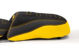 Isotta Comfort Pillion Seat Black/Yellow 40th Anniversary BMW R1200GS 2013-19 image 2