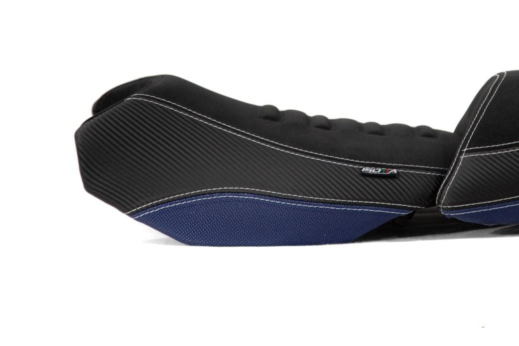 Isotta Comfort Riders Seat Lowered Black/Blue/Red Trophy BMW R1250GS 2019-23 image 2