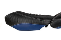 Isotta Comfort Riders Seat with Prostate Channel Black/Blue/Red Trophy BMW R1200GS