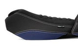 Isotta Comfort Riders Seat with Prostate Channel Lowered Black/Blue/Red Trophy BMW R1200GS 2013-19