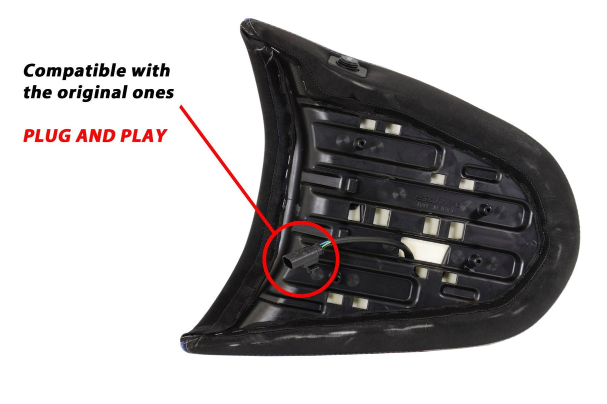Isotta Heated Pillion Seat Standard Black BMW R1300GS 2023-26 image 2