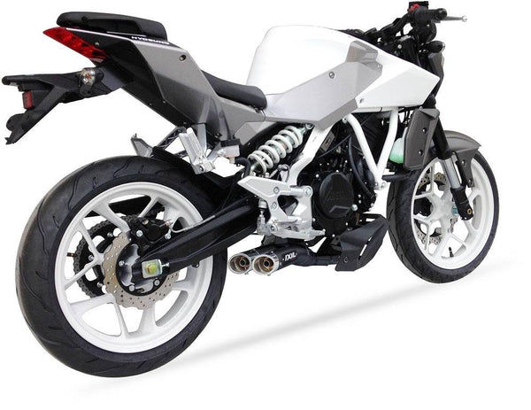Ixil L3X Black Hyperlow Silencer Hyosung GD250 2012-16 - Motorcycle Performance Store