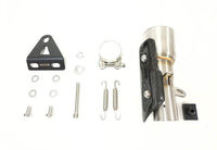 Ixil Race Xtrem black conical full exhaust system for Voge 125 R with stainless collectors, carbon heat shield and lambda sensor port_2