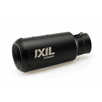 Ixil Race Xtrem black conical full exhaust system for Voge 125 R with stainless collectors, carbon heat shield and lambda sensor port_2