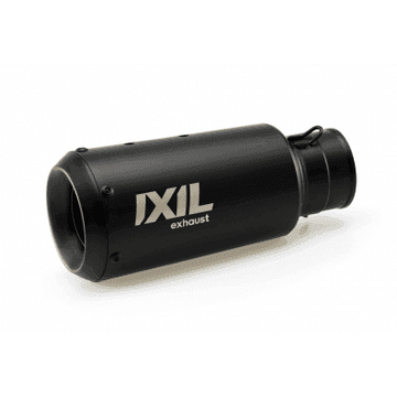 Ixil Race Xtrem black conical full exhaust system for Voge 125 R with stainless collectors, carbon heat shield and lambda sensor port_2